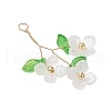 Plastic with Acrylic & Copper Wire Pendants PALLOY-JF03601-03-3