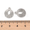 Non-Tarnish 304 Stainless Steel Charms STAS-J042-11P-3