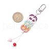 Acrylic Oval Pendant Decorations HJEW-TA00335-3