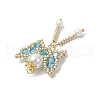 Glass Seed Beaded Butterfly Pendants PALLOY-MZ00649-05-4
