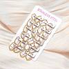 301 Stainless Steel Hoop Earrrings for Women EJEW-U066-04G-1