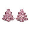 Christmas Tree Polymer Clay Rhinestone Beads CLAY-NH0001-14J-1