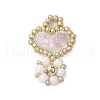 Seed Beads Beaded Charms PALLOY-MZ00312-03-1
