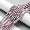 Opaque Solid Color Electroplate Glass Beads Strands GLAA-F029-P4mm-C13-4