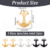 ARRICRAFT 12Pcs 3 Colors 304 Stainless Steel Hook Clasps STAS-AR0001-86-2