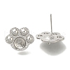 Brass Stud Earring Findings KK-K388-09P-1