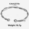 304 Stainless Steel Twisted Cuff Bangles XI4338-1-1