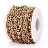 304 Stainless Steel Textured Oval Link Chains CHS-N005-06B-G-2
