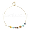 Natural & Synthetic Mixed Gemstone Beaded Necklace NJEW-TA00093-2