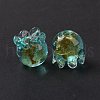 Handmade Gold Foil Lampwork Glass Beads X1-LAMP-G158-02C-3