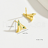Unique Triangle S925 Sterling Silver Cubic Zirconia Stud Earrings XQ0966-3