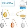 Unicraftale DIY Flat Round Dangle Earring Making Kits STAS-UN0034-76-3