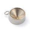 Tarnish Resistant 202 Stainless Steel Pendant Rhinestone Settings STAS-F266-21E-P-3