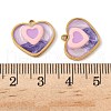 304 Stainless Steel Enamel Pendants STAS-U057-25G-3