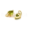 Brass Micro Pave Cubic Zirconia Charms KK-P192-08-G12-2