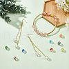 Olycraft 100Pcs 10 Colors Handmade Luminous Inner Flower Lampwork Beads LAMP-OC0001-57-5