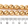 Electroplated Synthetic Non-magnetic Hematite Beads Strands G-H027-B01-05-5