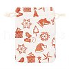 Christmas Theme Cotton Fabric Cloth Bag ABAG-H104-B13-3