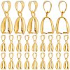 SOFPLATE 100Pcs Brass Ice Pick Pinch Bails FIND-SP0001-74A-1