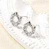 Bowknot 925 Sterling Silver Micro Pave Clear Cubic Zirconia Stud Earrings EJEW-S271-02P-2
