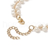 Shell Pearl Round Beaded Charm Bracelet BJEW-TA00219-5