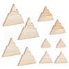 10Pcs 5Styles Wood Cutouts WOOD-WH0131-21A-1