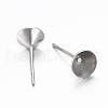 Non-Tarnish 304 Stainless Steel Stud Earring Settings STAS-H403-02P-B-2