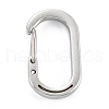 304 Stainless Steel Push Gate Snap Keychain Clasp Findings STAS-C024-16P-2
