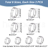 DICOSMETIC 16Pcs 8 Size 316 Stainless Steel Grooved Finger Ring for Men Women RJEW-DC0001-09A-2