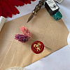 Golden Tone Brass Wax Seal Stamp Head with Wooden Handle AJEW-WH0208-823-6