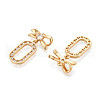 Brass Micro Pave Cubic Zirconia Pendants KK-N263-48G-2