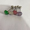 Stainless Steel Enamel Tongue Rings WG76637-05-2