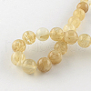 Coffee Watermelon Stone Glass Round Bead Strands G-R342-6mm-18-2