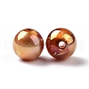 UV Plating Rainbow Iridescent Acrylic Beads PACR-H003-12-3