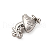 Brass Micro Pave Cubic Zirconia Pendants KK-P308-24P-2
