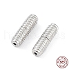 Rhodium Plated 925 Sterling Silver Screw Clasps STER-K173-07P-1