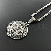Punk Style Stainless Steel Heart Cross Pendant Necklaces Vintage Trendy Men Stainless Steel Jewelry TC5378-2