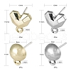 16Pcs 4 Style Spray Painted Alloy Stud Earrings Findings FIND-LS0001-66-3