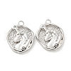Brass Micro Pave Cubic Zirconia Charms KK-Q809-16G-1