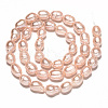 Oval Natural Cultured Freshwater Pearl Beads Strands PEAR-N012-07I-2