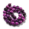 Faceted Natural Fire Crackle Agate Beads Strands G-F447-12mm-N18-3