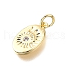 Brass Micro Pave Clear Cubic Zirconia Pendants KK-V011-58G-2