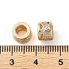 Rack Plating Brass with Cubic Zirconia European Beads KK-M269-13G-3