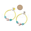 Glass Seed Beads Stud Earring EJEW-JE05982-3