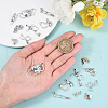100pcs 10 Styles Tibetan Style Alloy Pendants TIBEP-CJ0001-44-4