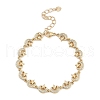 Brass Micro Pave Cubic Zirconia Link Bracelets for Women BJEW-U013-01G-02-1