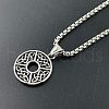 Retro Punk Hip-hop Unisex Dara Knot Stainless Steel Pendant Necklaces IL4497-3