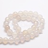 Dyed Natural White Agate Faceted Round Beads Strands G-E320B-8mm-06-2