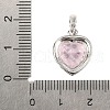 925 Sterling Silver Pave Cubic Zirconia Pendants STER-C015-01B-02-3