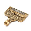 304 Stainless Steel Rhinestone Pendants STAS-V008-34G-2